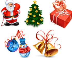 New Christmas icons Set