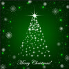 Shiny christmas tree with green background vector 01 free download