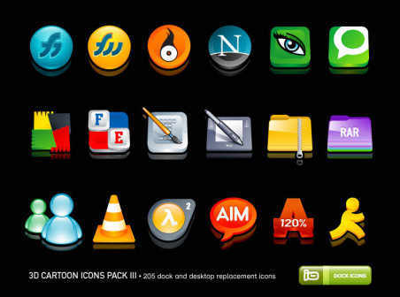 3D Cartoon icons Pack