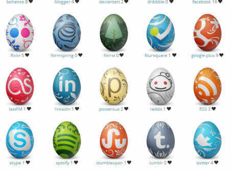 Social Network Easter Eggs icons