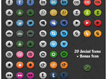 Social 3D icons