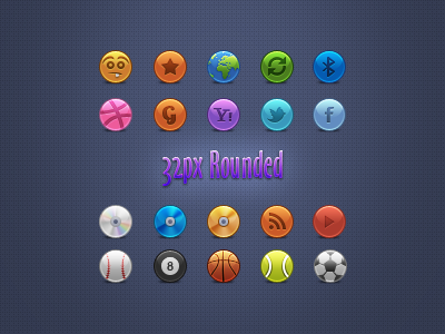 32px Rounded icons set