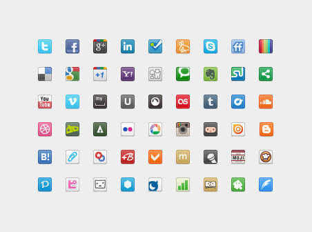 20 px social icons