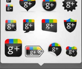 Creative Google Plus icons material