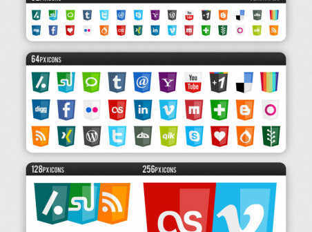 Modern Web Social icons
