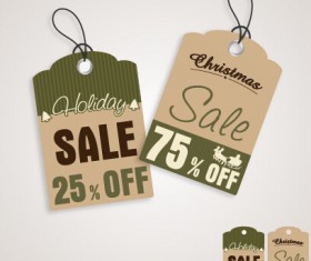 2015 Christmas cardboard discount tags vector 02