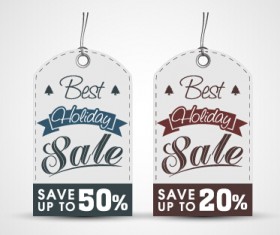 2015 Christmas cardboard discount tags vector 03