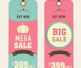 2015 Christmas cardboard discount tags vector 05