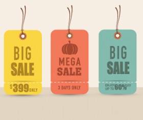 2015 Christmas cardboard discount tags vector 07