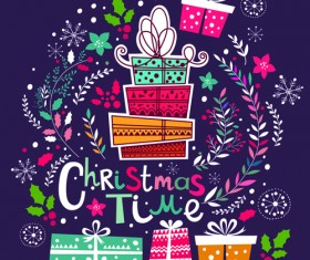 2015 Christmas cartoon decorative illustration vector 02