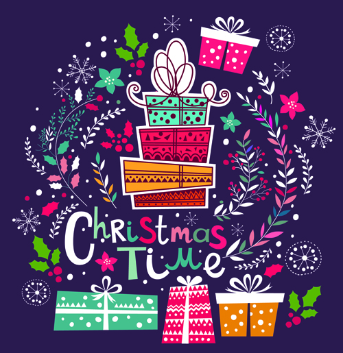 2015 Christmas cartoon decorative illustration vector 02