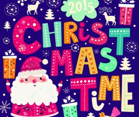 2015 Christmas cartoon decorative illustration vector 05