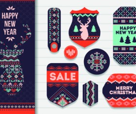 2015 Christmas sale tags with cards vector material 01