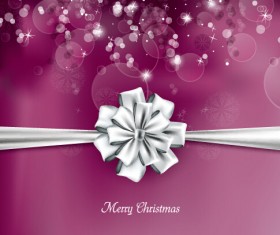 2015 Merry Christmas bow greeting cards vector 03