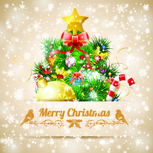 2015 Merry christmas card vector design 02