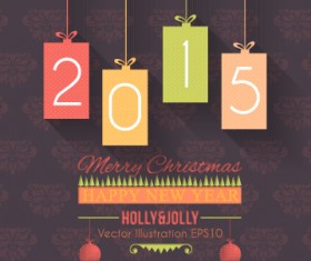 2015 christmas and new year hanging ornament background 01