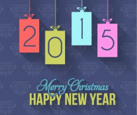 2015 christmas and new year hanging ornament background 03