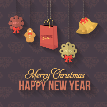 2015 christmas and new year hanging ornament background 04