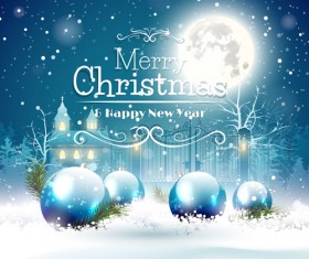 2015 christmas and new year night background vector 01