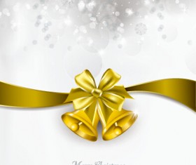 2015 christmas bow and bell vector cards 01