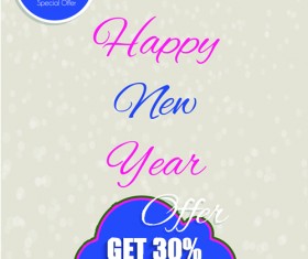 2015 christmas discount big sale poster vectors 01