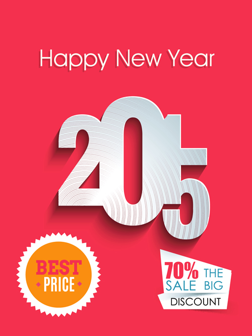 2015 christmas discount big sale poster vectors 05