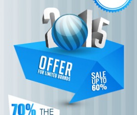 2015 christmas discount big sale poster vectors 11