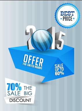 2015 christmas discount big sale poster vectors 11