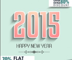 2015 christmas discount big sale poster vectors 14