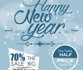 2015 christmas discount big sale poster vectors 16