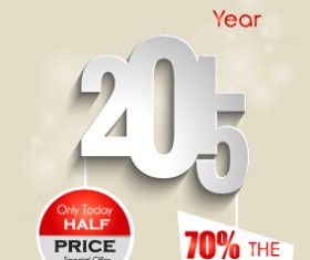 2015 christmas discount big sale poster vectors 17