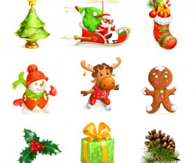 2015 christmas gift ornament illustration vector