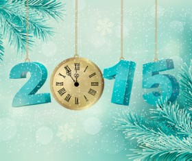 2015 christmas with new year pendant creative background 01