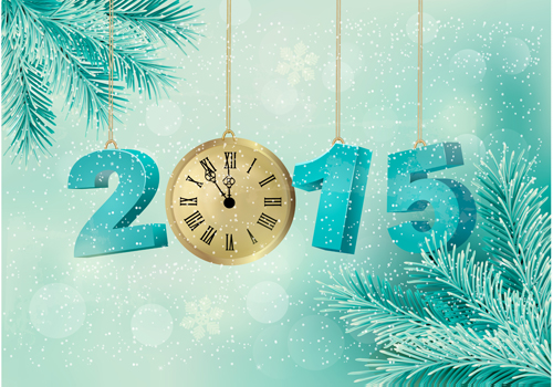 2015 christmas with new year pendant creative background 01