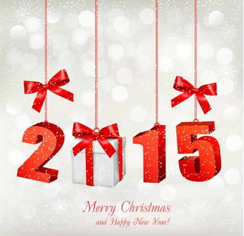 2015 christmas with new year pendant creative background 02