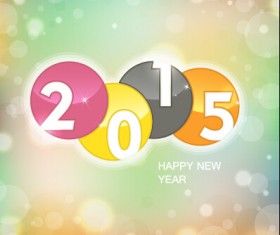2015 colored halation new year background
