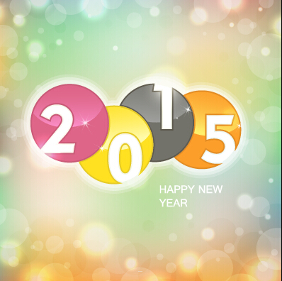 2015 colored halation new year background