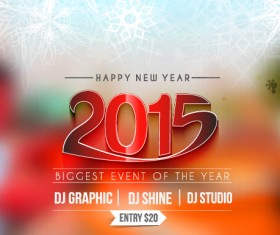 2015 new year blurs backgrounds vector set 06