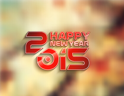 2015 new year blurs backgrounds vector set 07