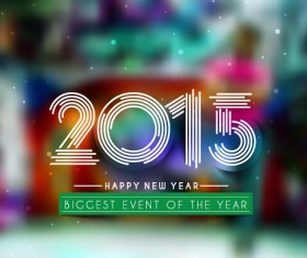 2015 new year blurs backgrounds vector set 08