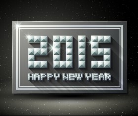 2015 new year shiny embossment effect background