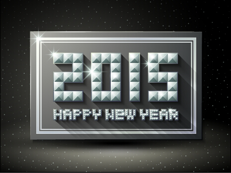 2015 new year shiny embossment effect background