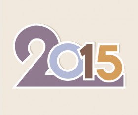 2015 new year theme vector material 01