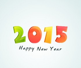 2015 new year theme vector material 03