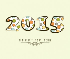 2015 new year theme vector material 04
