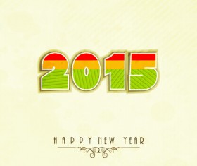 2015 new year theme vector material 05