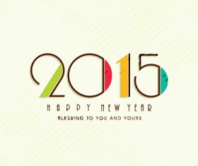 2015 new year theme vector material 06