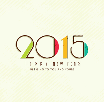 2015 new year theme vector material 06