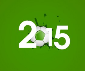 2015 soccer green background vector