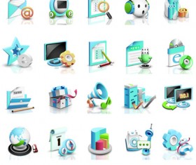 3D business infographics icons